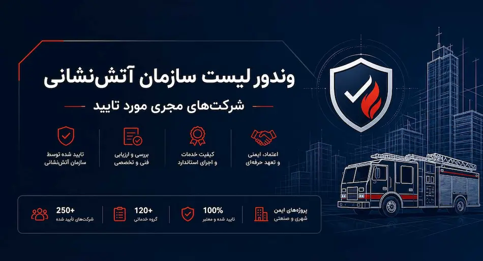 لیست شرکت ها و تجهیزات مورد تایید سازمان آتش نشانی تهران - گروه مهندسی مها
