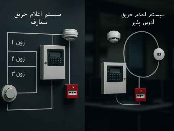 تفاوت سیستم اعلام حریق متعارف و آدرس‌پذیر - کدام برای ساختمان شما مناسب‌تر است؟