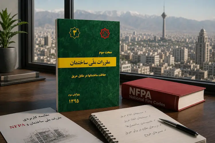 مقایسه کاربردی مقررات ملی ساختمان و NFPA؛ تفاوت‌های حیاتی در طراحی سیستم‌های حریق